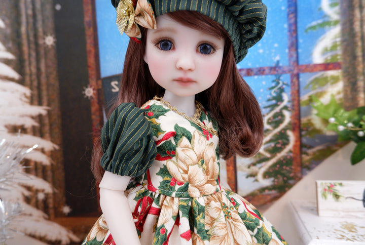 Christmas Hellebore - dress with shoes for Ruby Red Fashion Friends doll