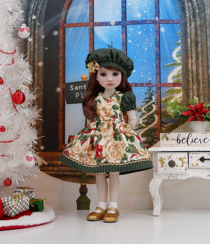 Christmas Hellebore - dress with shoes for Ruby Red Fashion Friends doll