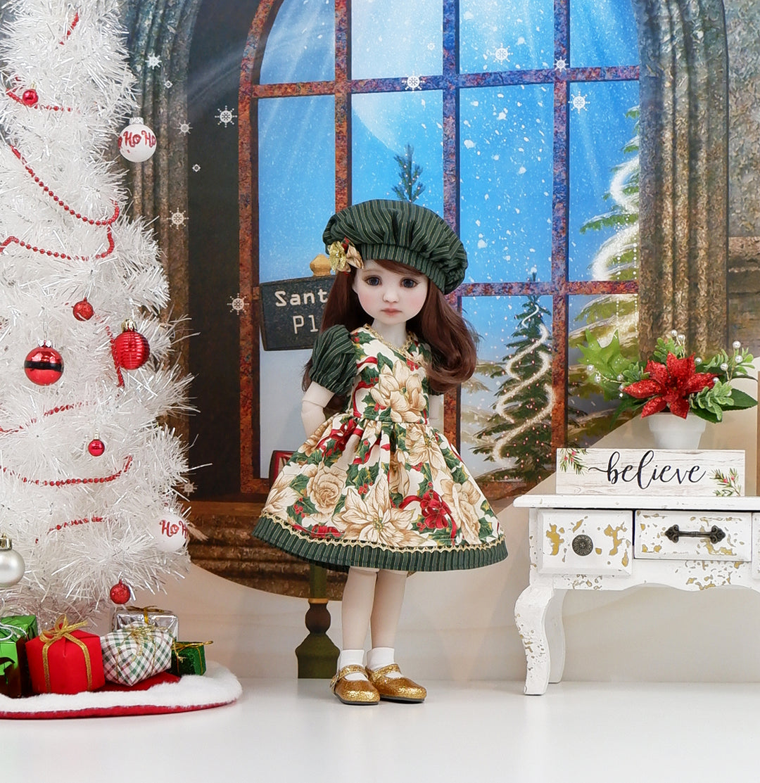 Christmas Hellebore - dress with shoes for Ruby Red Fashion Friends doll
