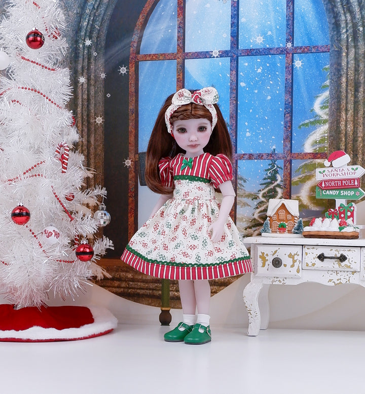 Christmas Mints - dress and shoes for Ruby Red Fashion Friends doll