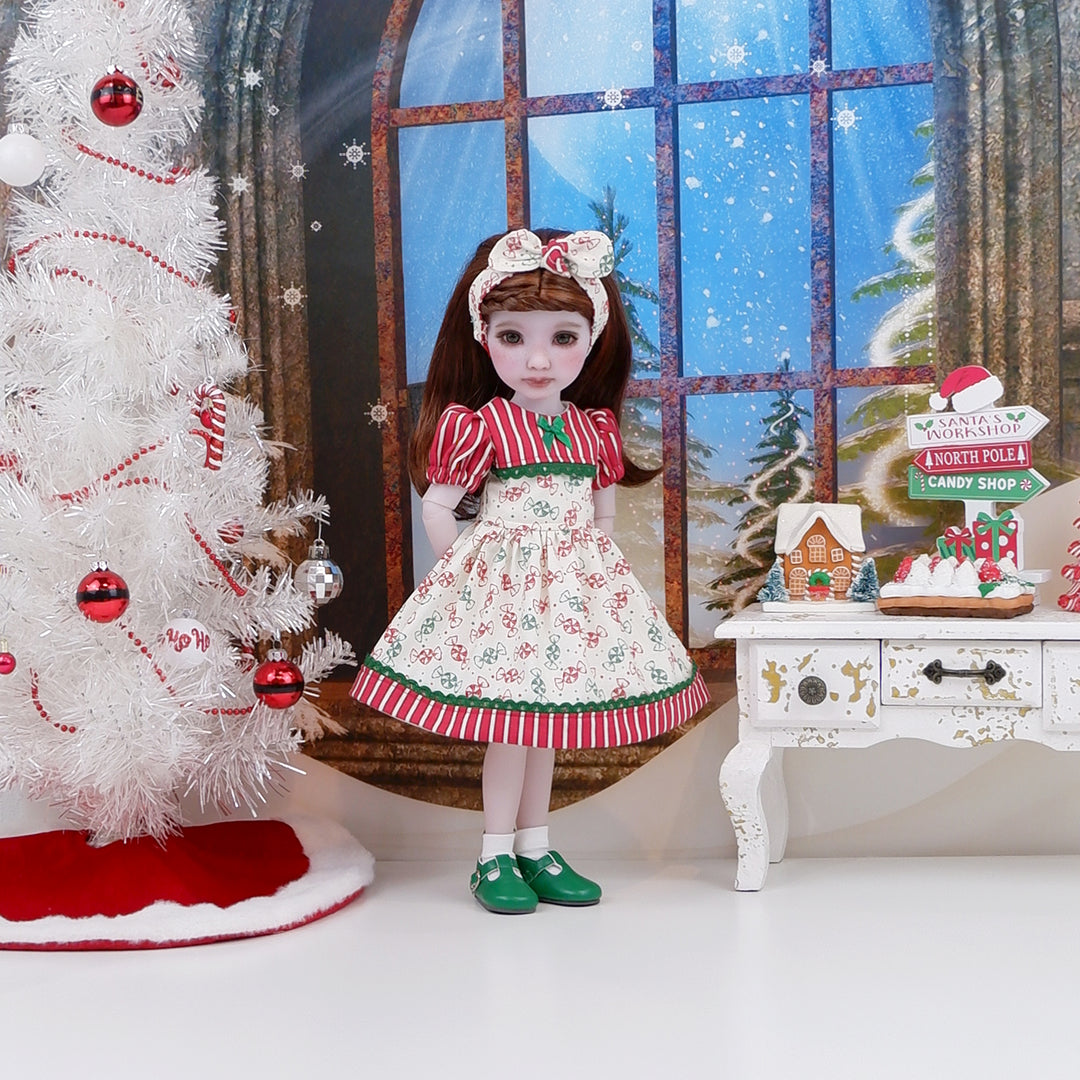 Christmas Mints - dress and shoes for Ruby Red Fashion Friends doll
