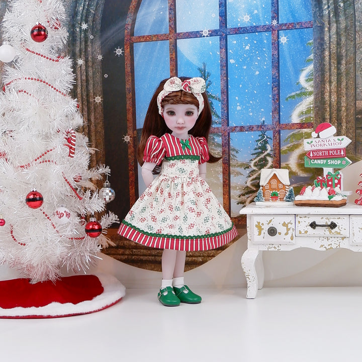 Christmas Mints - dress and shoes for Ruby Red Fashion Friends doll