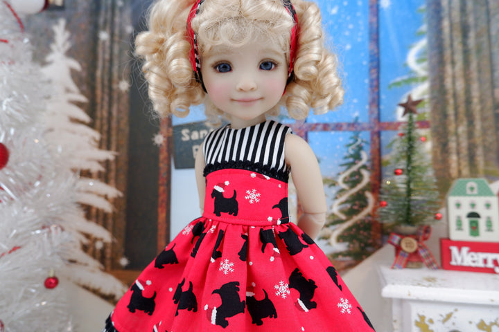 Christmas Scottie - dress and shoes for Ruby Red Fashion Friends doll
