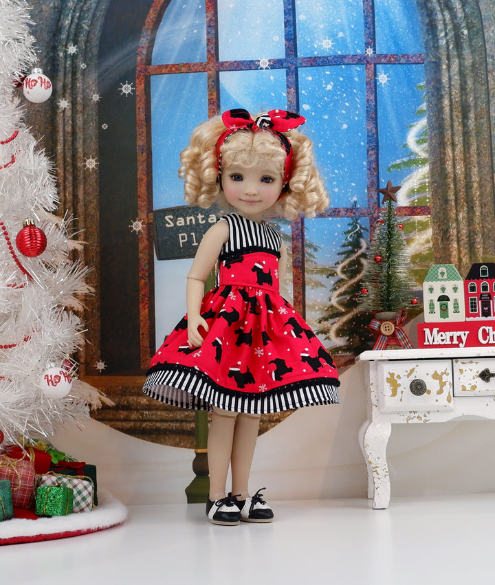Christmas Scottie - dress and shoes for Ruby Red Fashion Friends doll