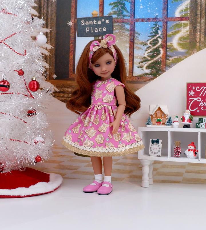 Christmas Sugar Cookies - dress with shoes for Ruby Red Fashion Friends doll