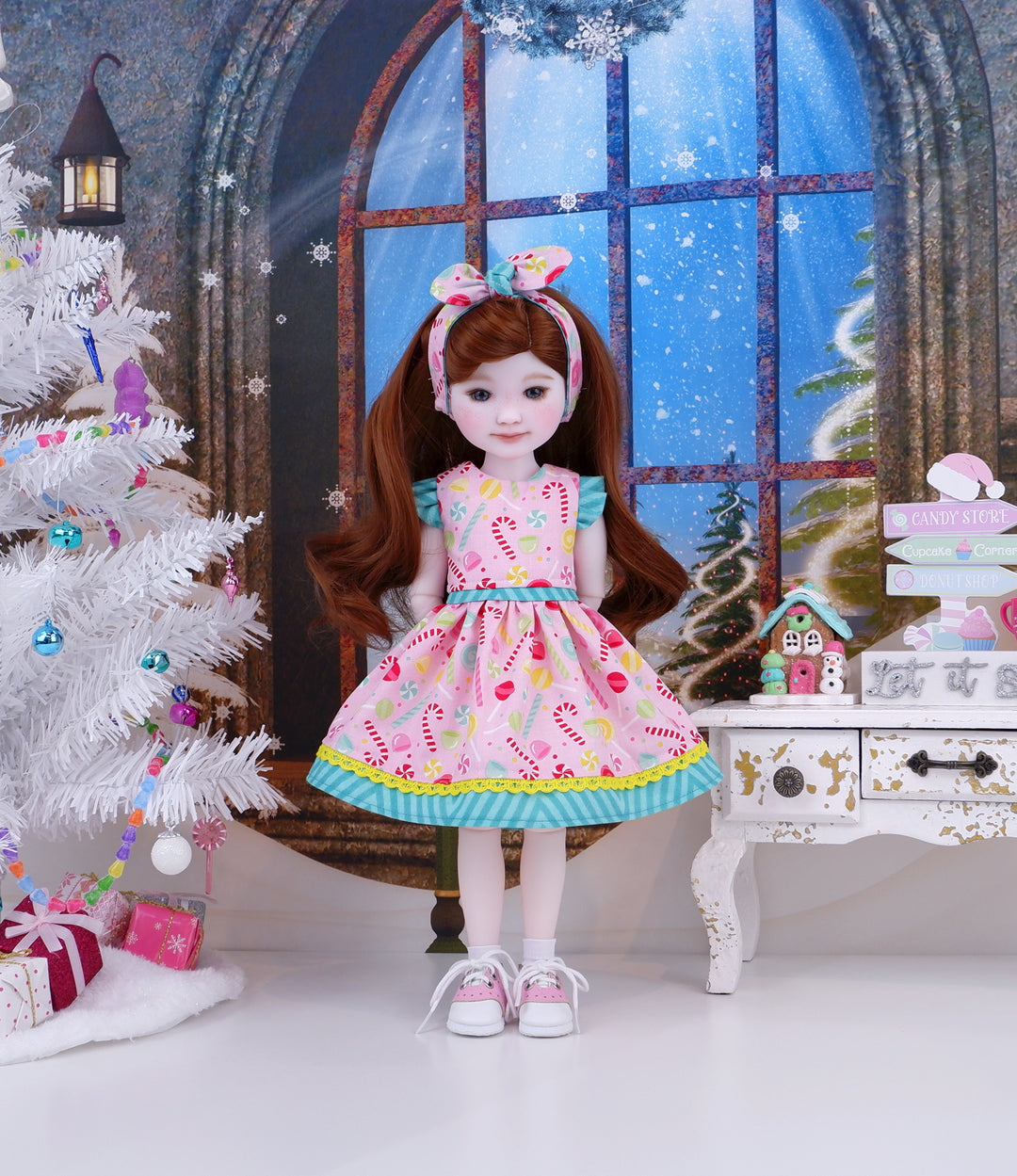 Christmas Sweet Shoppe - dress & saddle shoes for Ruby Red Fashion Friends doll