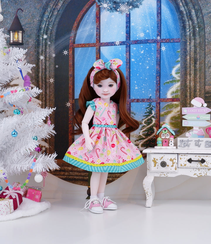 Christmas Sweet Shoppe - dress & saddle shoes for Ruby Red Fashion Friends doll