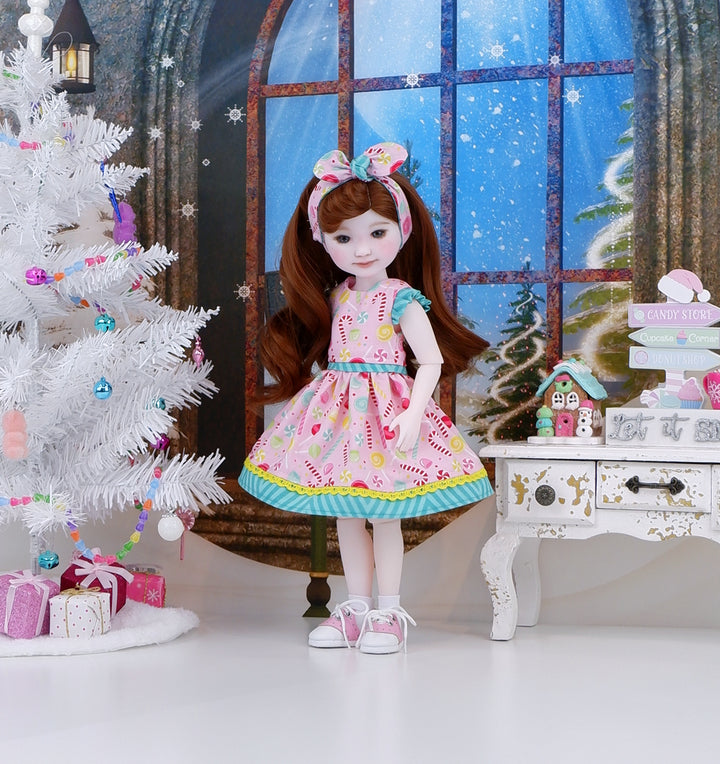 Christmas Sweet Shoppe - dress & saddle shoes for Ruby Red Fashion Friends doll