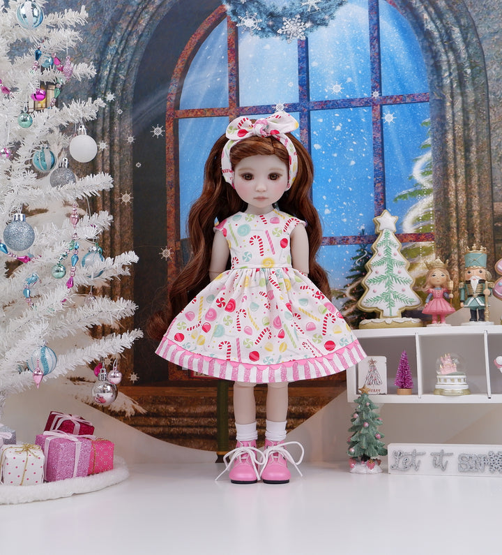 Christmas Sweets - dress with boots for Ruby Red Fashion Friends doll