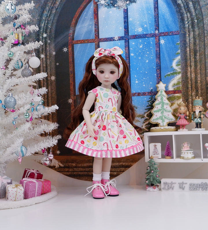 Christmas Sweets - dress with boots for Ruby Red Fashion Friends doll