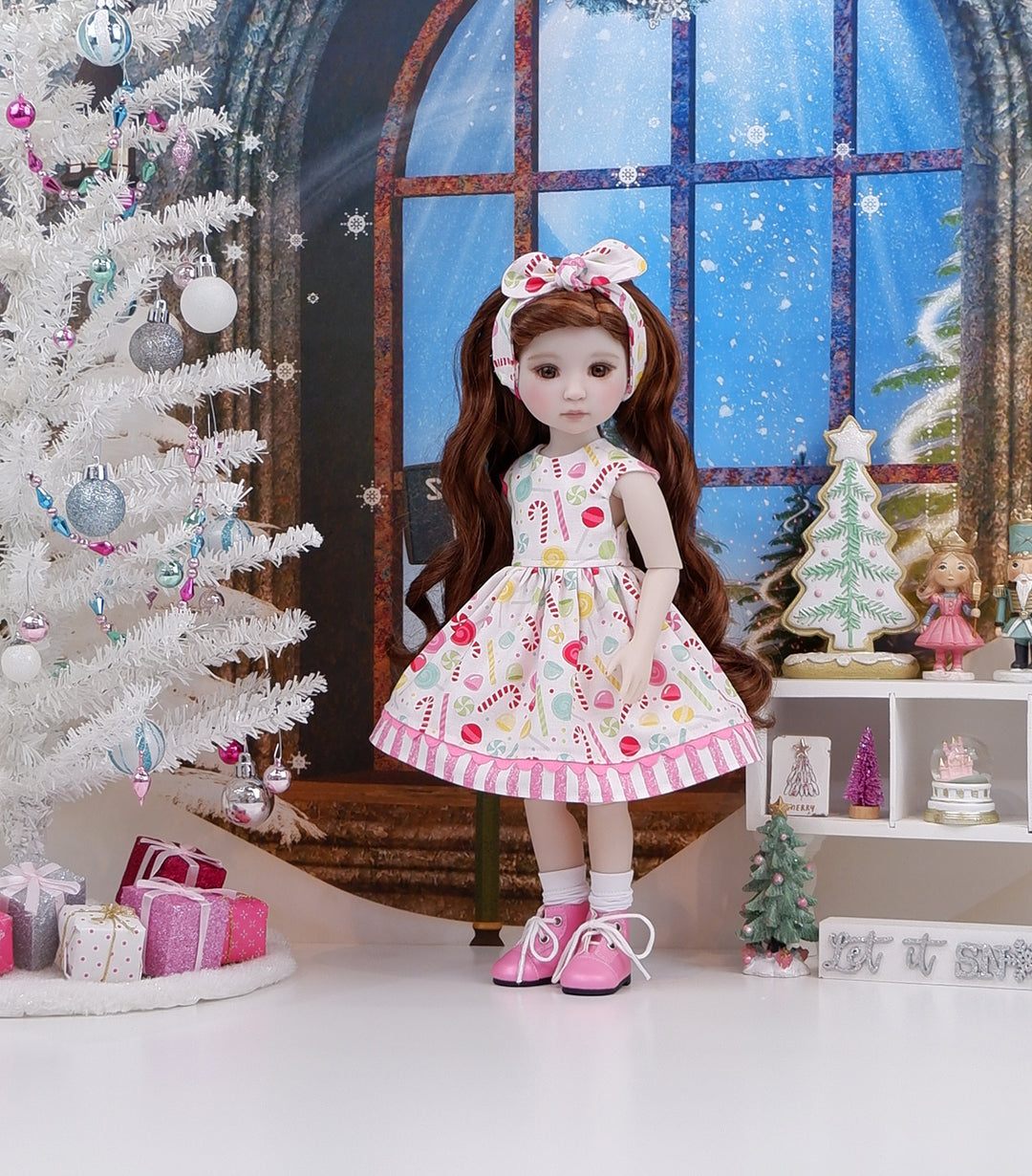Christmas Sweets - dress with boots for Ruby Red Fashion Friends doll