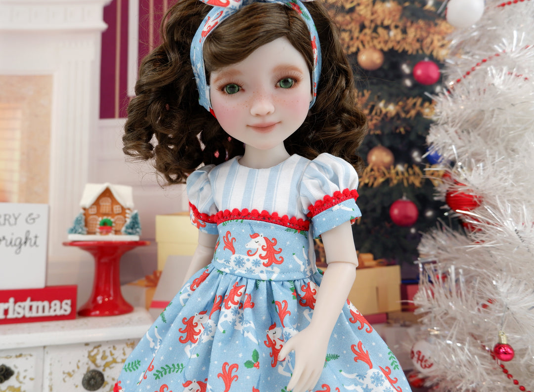 Christmas Unicorn - dress with shoes for Ruby Red Fashion Friends doll