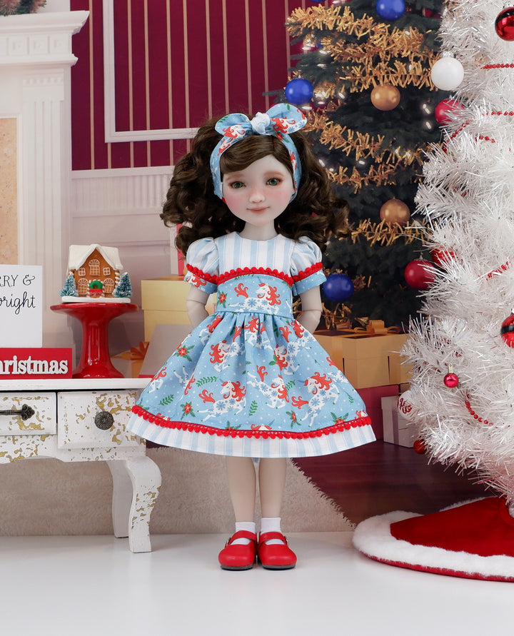 Christmas Unicorn - dress with shoes for Ruby Red Fashion Friends doll