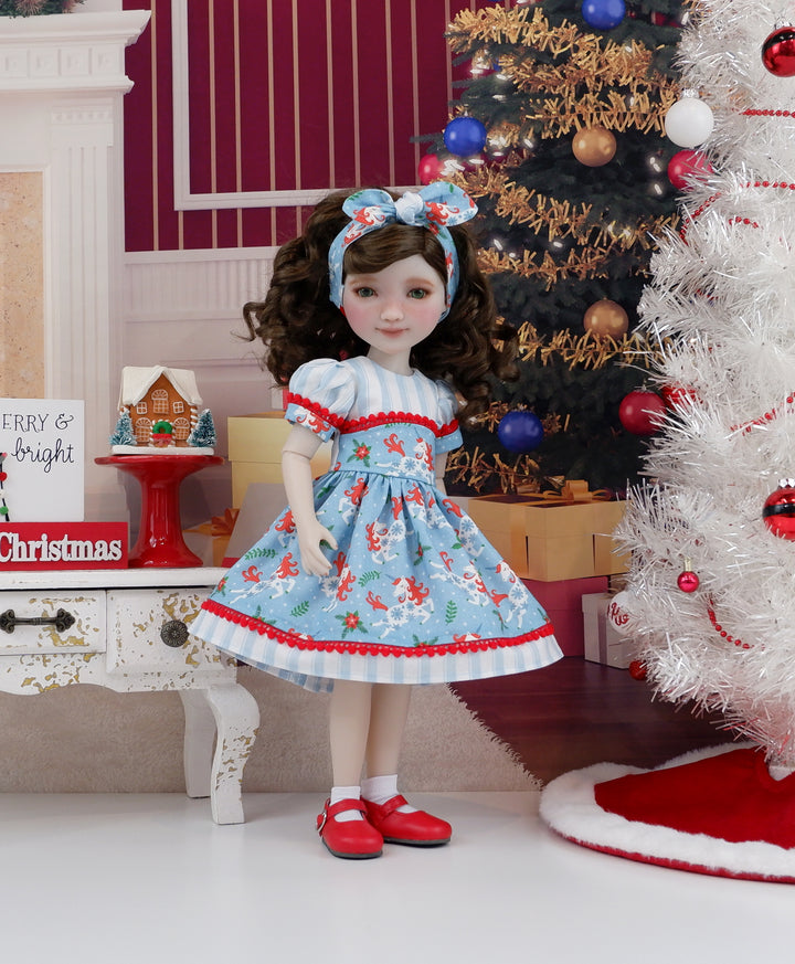 Christmas Unicorn - dress with shoes for Ruby Red Fashion Friends doll