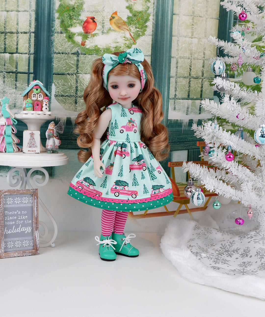 Christmas Vacation - dress with boots for Ruby Red Fashion Friends doll