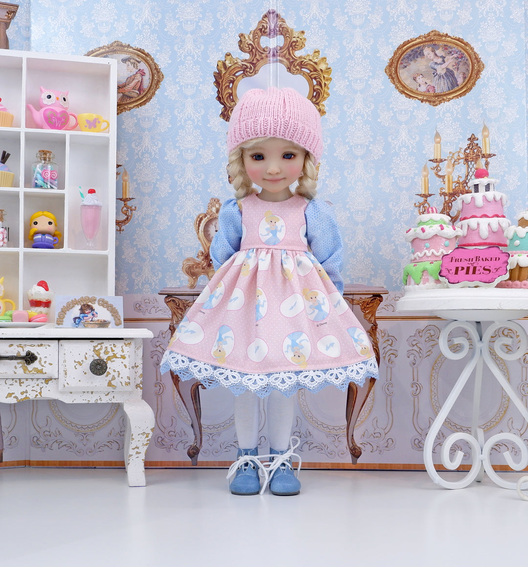 Cinderella Cameo - dress ensemble with boots for Ruby Red Fashion Friends doll
