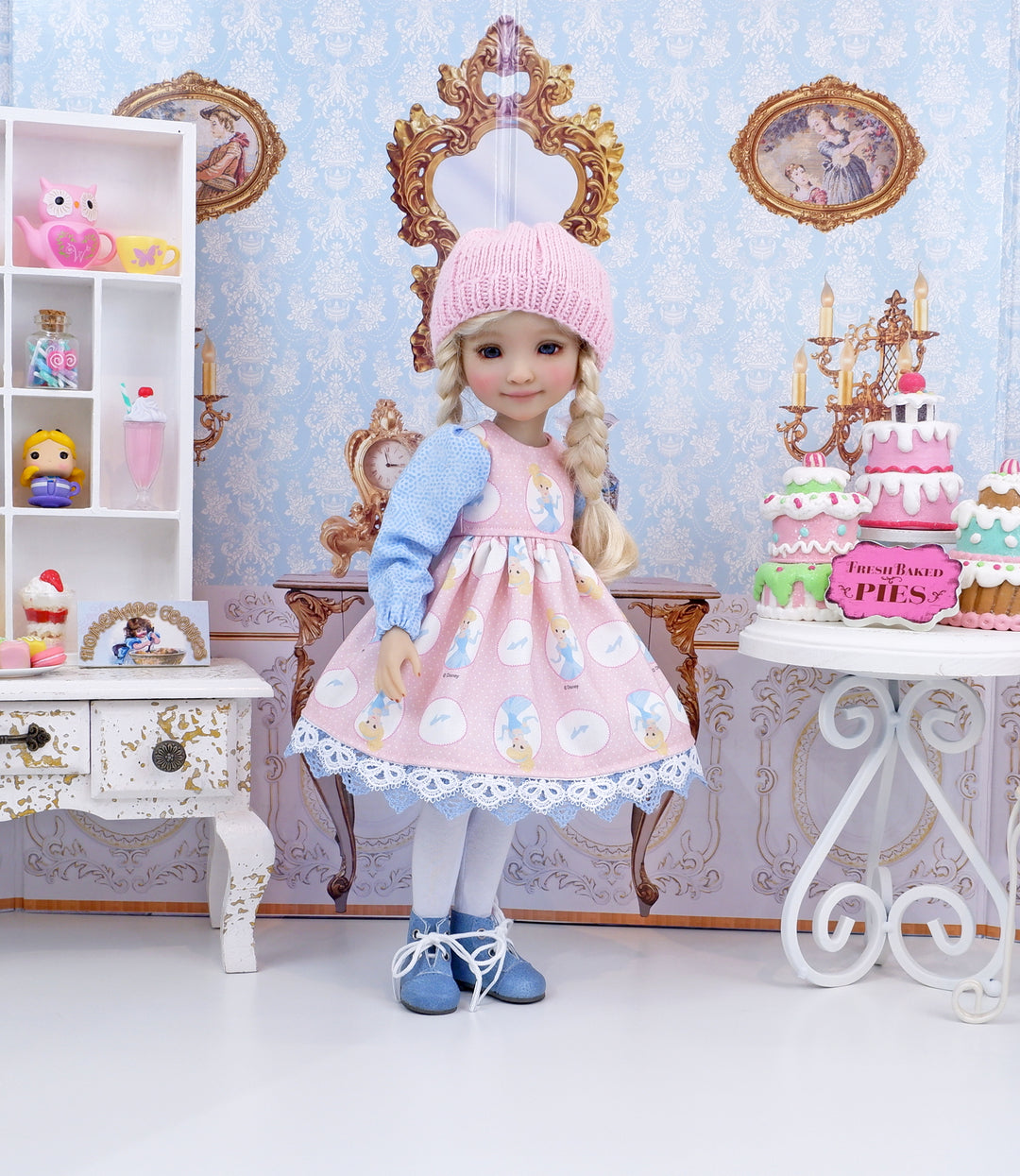 Cinderella Cameo - dress ensemble with boots for Ruby Red Fashion Friends doll
