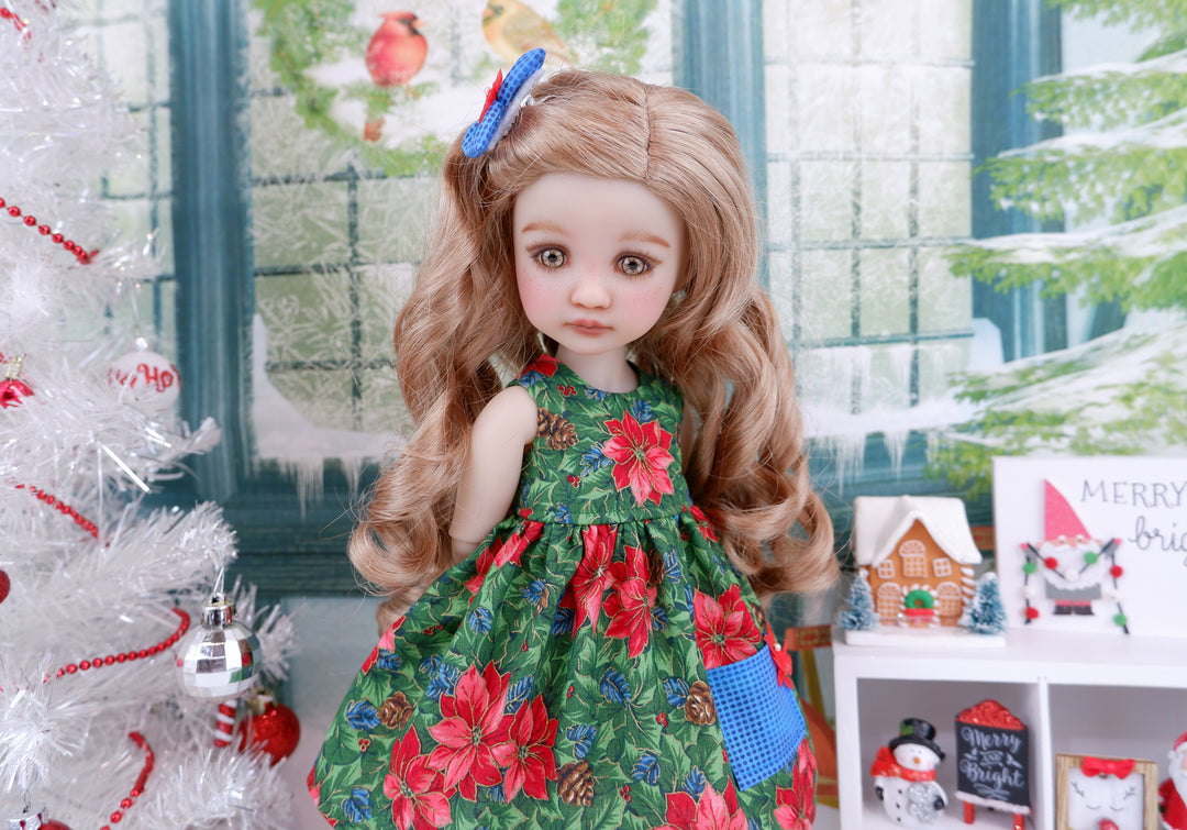 Classic Poinsettia - dress with boots for Ruby Red Fashion Friends doll