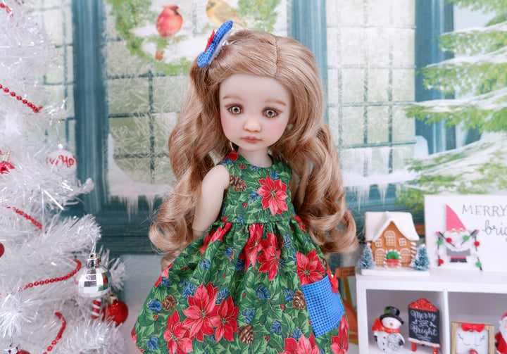 Classic Poinsettia - dress with boots for Ruby Red Fashion Friends doll