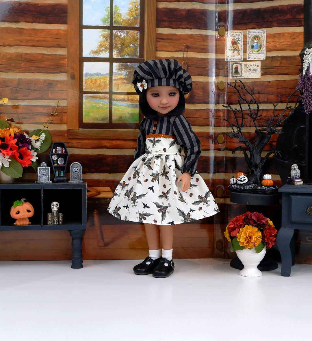 Clockwork Bats - dress and shoes for Ruby Red Fashion Friends doll