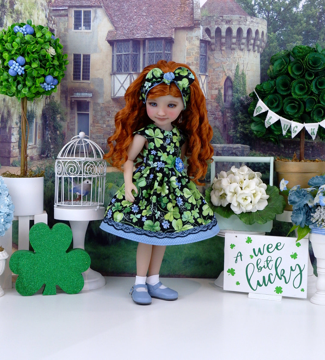 Clover Beauty - dress with shoes for Ruby Red Fashion Friends doll