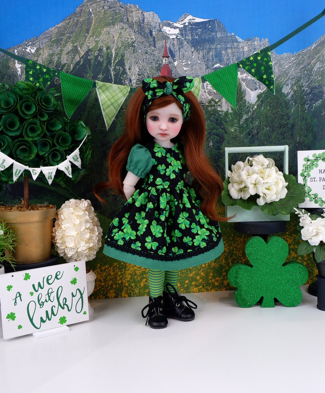 Clover Patch - dress and boots for Ruby Red Fashion Friends doll