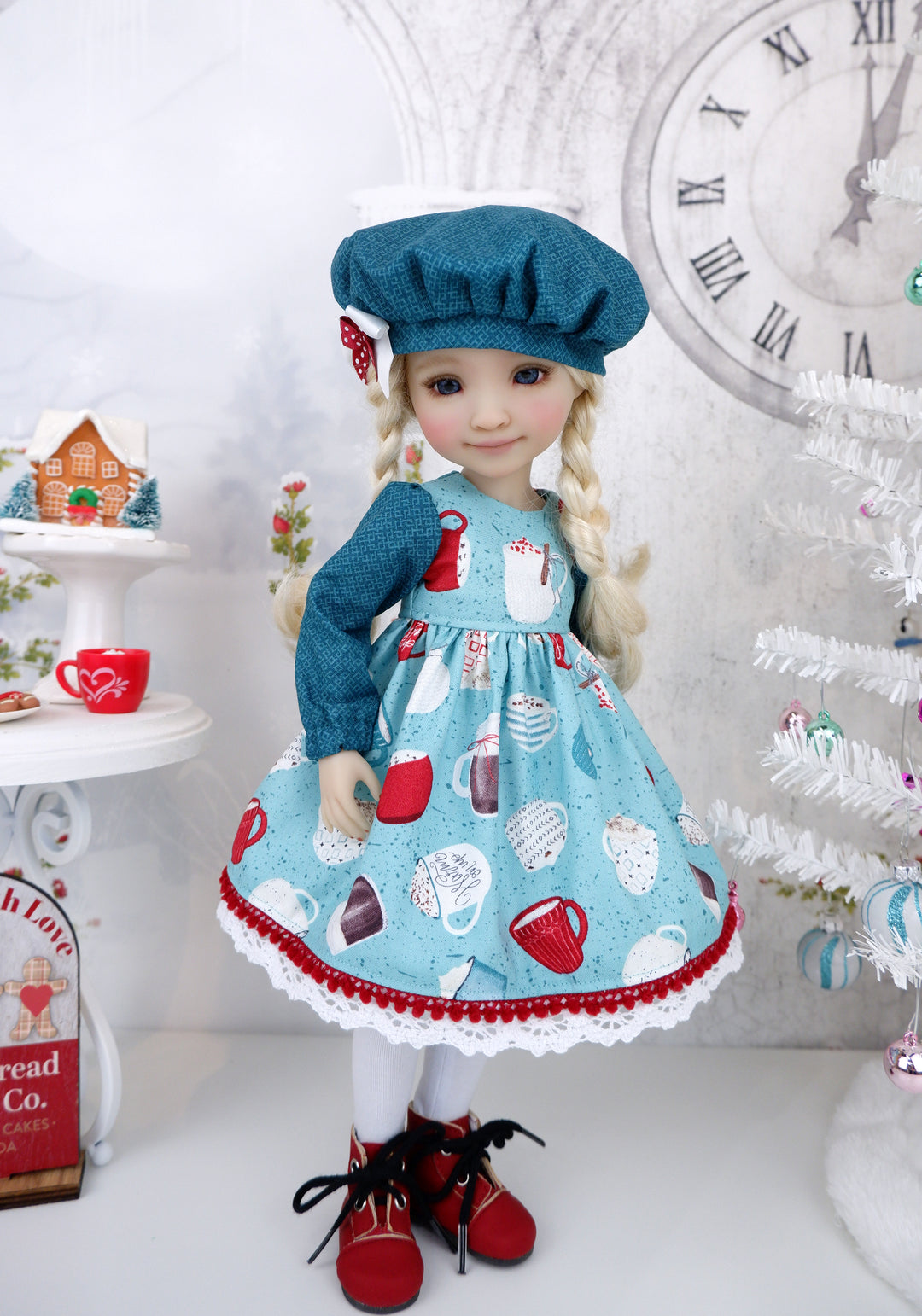 Cocoa Cutie - dress ensemble with boots for Ruby Red Fashion Friends doll