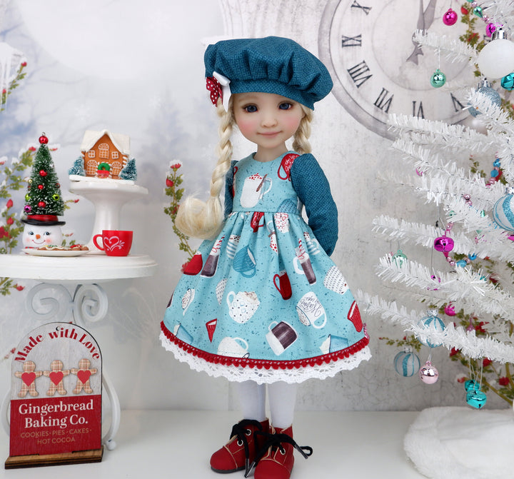 Cocoa Cutie - dress ensemble with boots for Ruby Red Fashion Friends doll