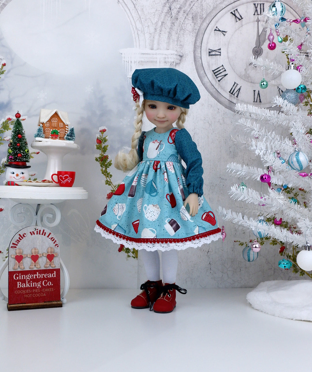 Cocoa Cutie - dress ensemble with boots for Ruby Red Fashion Friends doll