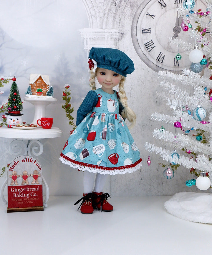 Cocoa Cutie - dress ensemble with boots for Ruby Red Fashion Friends doll