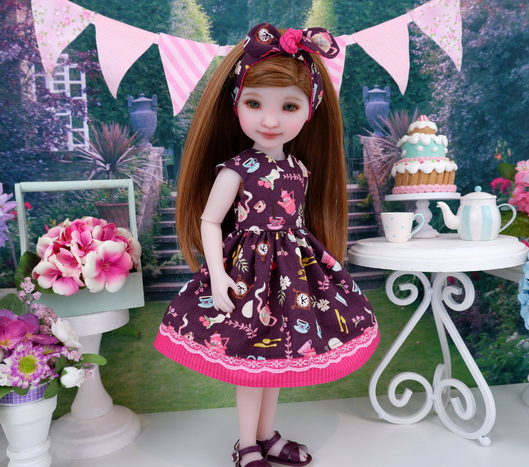 Coffee or Tea? - dress with sandals for Ruby Red Fashion Friends doll