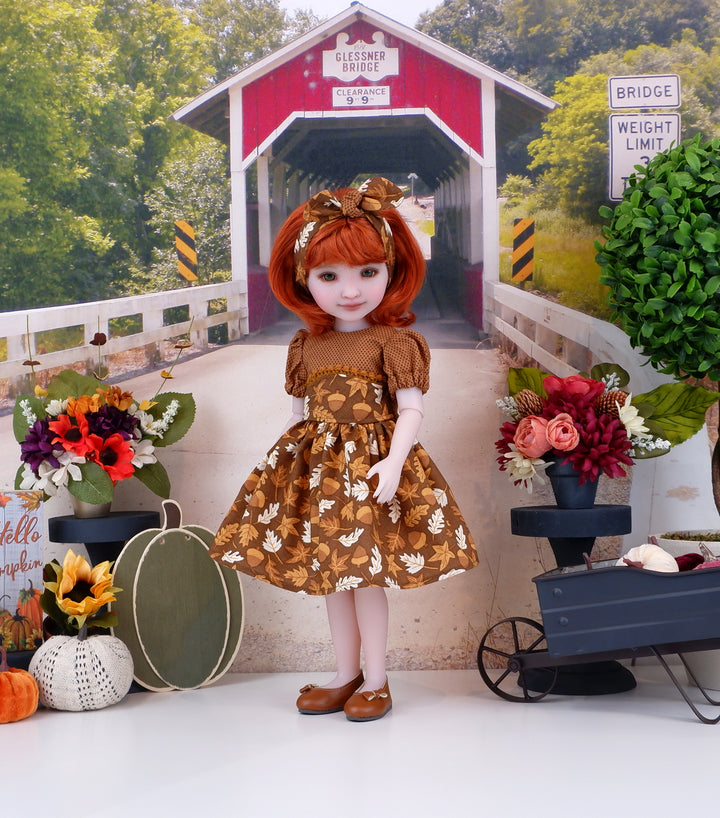 Collecting Acorns - dress and shoes for Ruby Red Fashion Friends doll