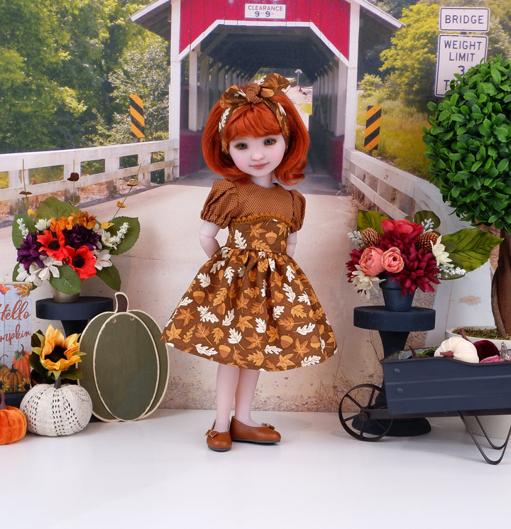 Collecting Acorns - dress and shoes for Ruby Red Fashion Friends doll