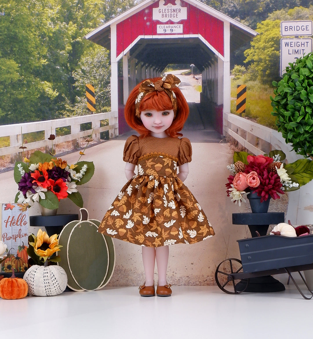 Collecting Acorns - dress and shoes for Ruby Red Fashion Friends doll
