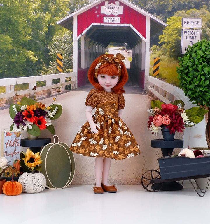 Collecting Acorns - dress and shoes for Ruby Red Fashion Friends doll