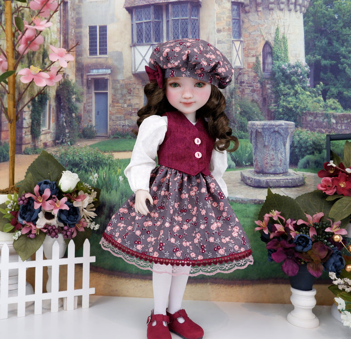 College Roses - dress & vest with shoes for Ruby Red Fashion Friends doll