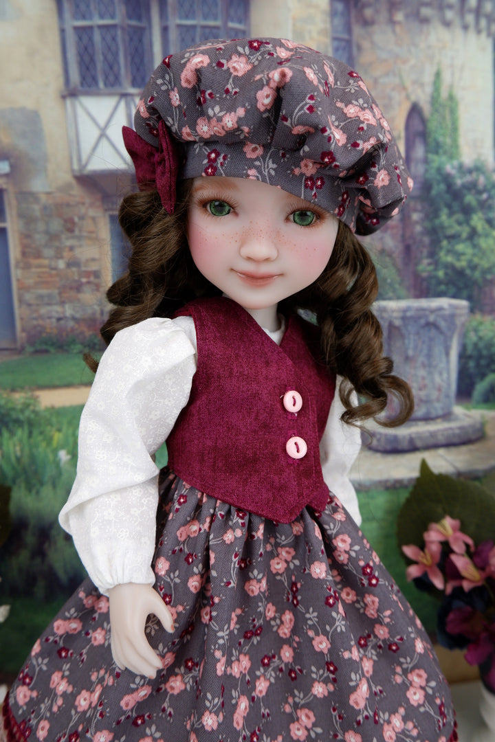 College Roses - dress & vest with shoes for Ruby Red Fashion Friends doll