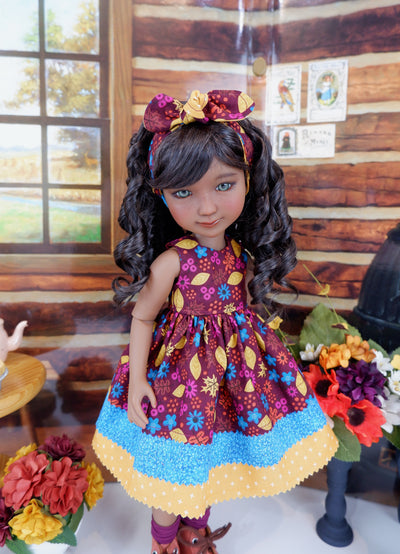 Colorful Autumn - dress with boots for Ruby Red Fashion Friends doll