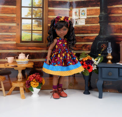 Colorful Autumn - dress with boots for Ruby Red Fashion Friends doll