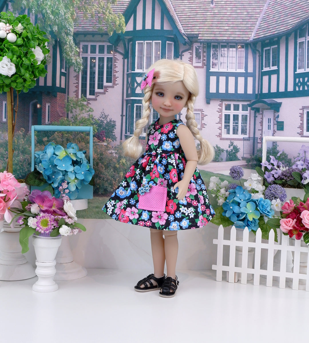 Colorful Garden - dress with sandals for Ruby Red Fashion Friends doll