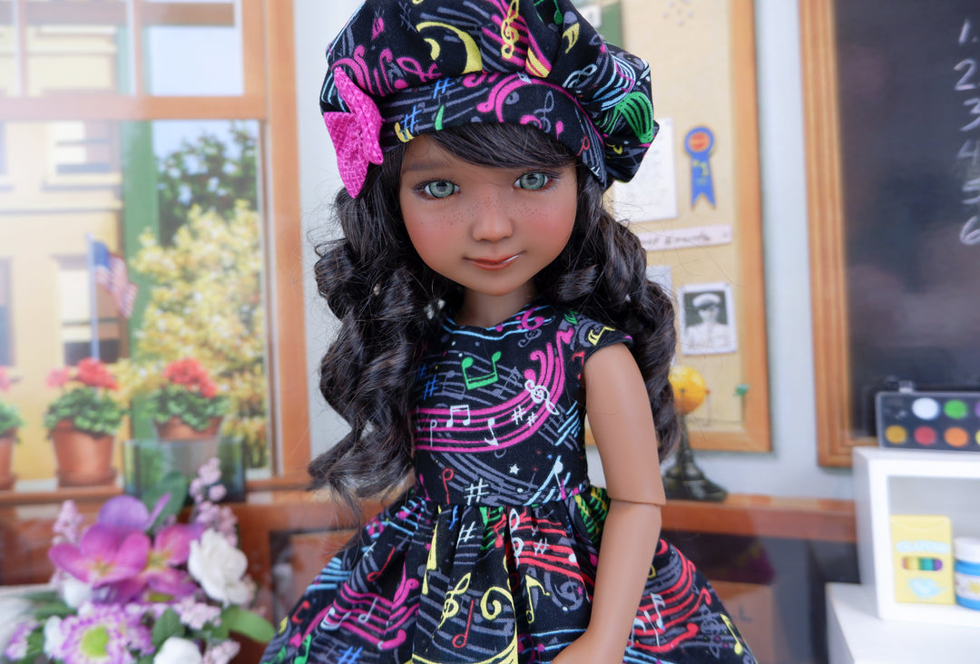 Colorful Tune - dress with boots for Ruby Red Fashion Friends doll