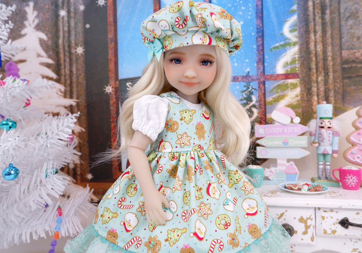 Cookie Cutie Too - dress, pinafore and boots for Ruby Red Fashion Friends doll