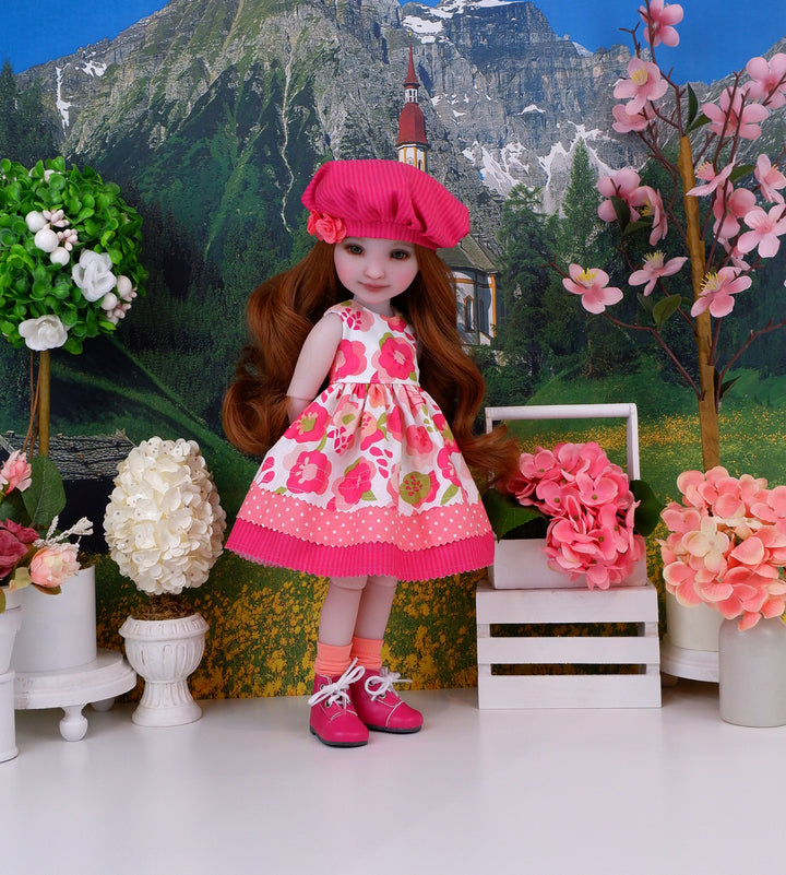 Coral Poppy - dress with boots for Ruby Red Fashion Friends doll