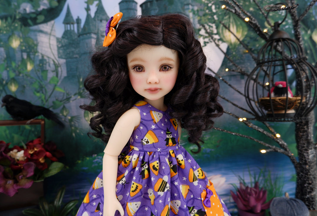 Costumed Candy Corn - dress with boots for Ruby Red Fashion Friends doll