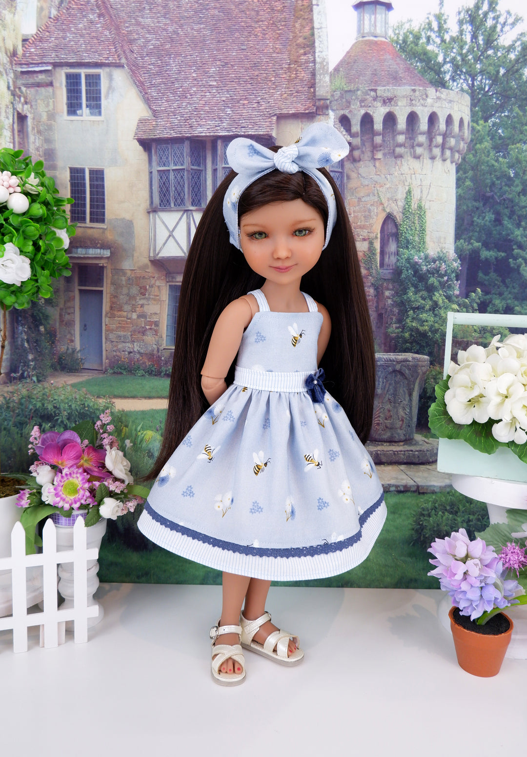 Country Bee - dress and sandals for Ruby Red Fashion Friends doll