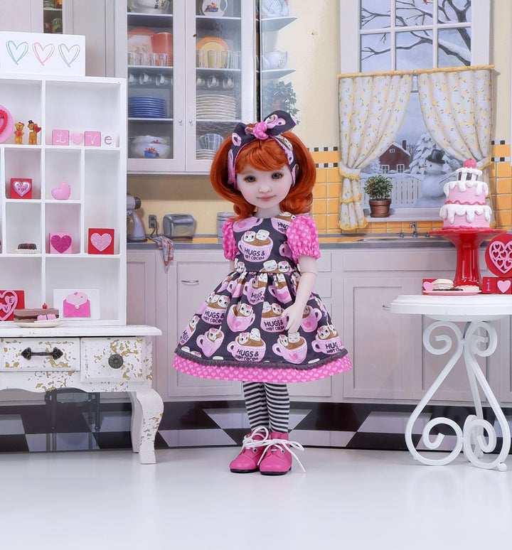 Cozy Cup of Cocoa - dress and boots for Ruby Red Fashion Friends doll