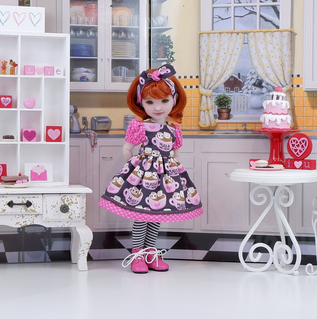 Cozy Cup of Cocoa - dress and boots for Ruby Red Fashion Friends doll
