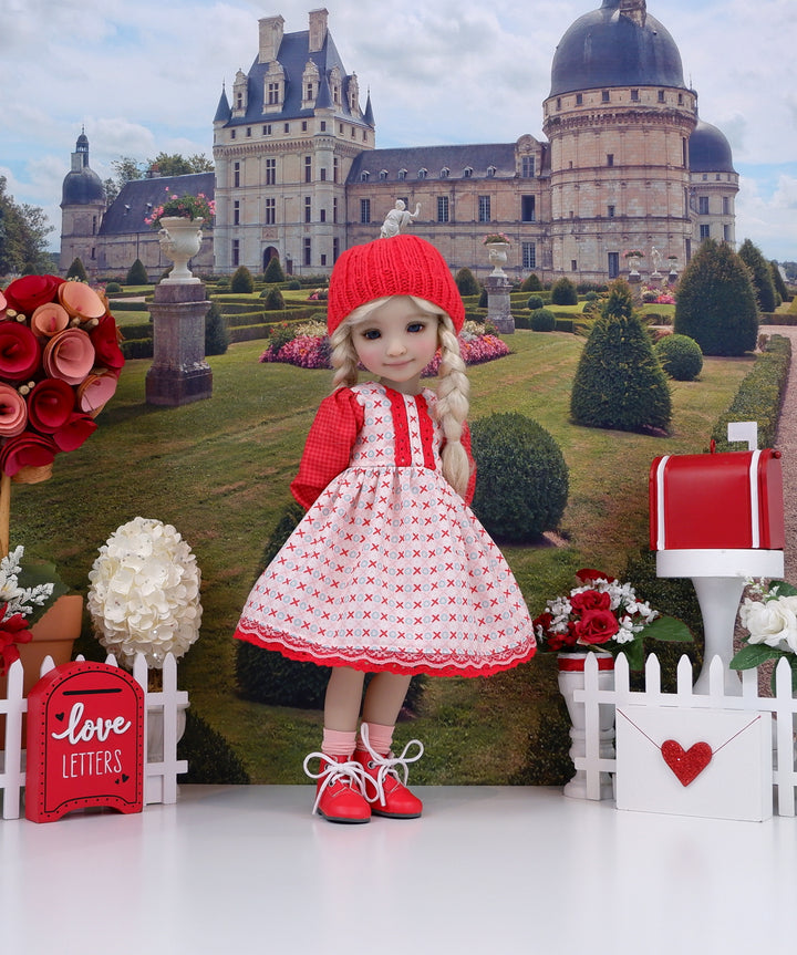 Cross My Heart - dress ensemble with boots for Ruby Red Fashion Friends doll