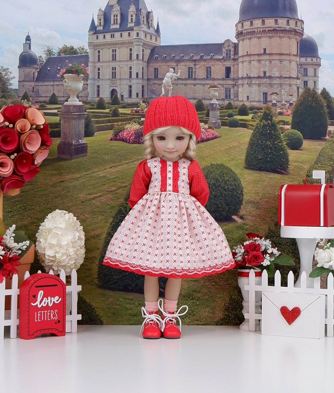 Cross My Heart - dress ensemble with boots for Ruby Red Fashion Friends doll