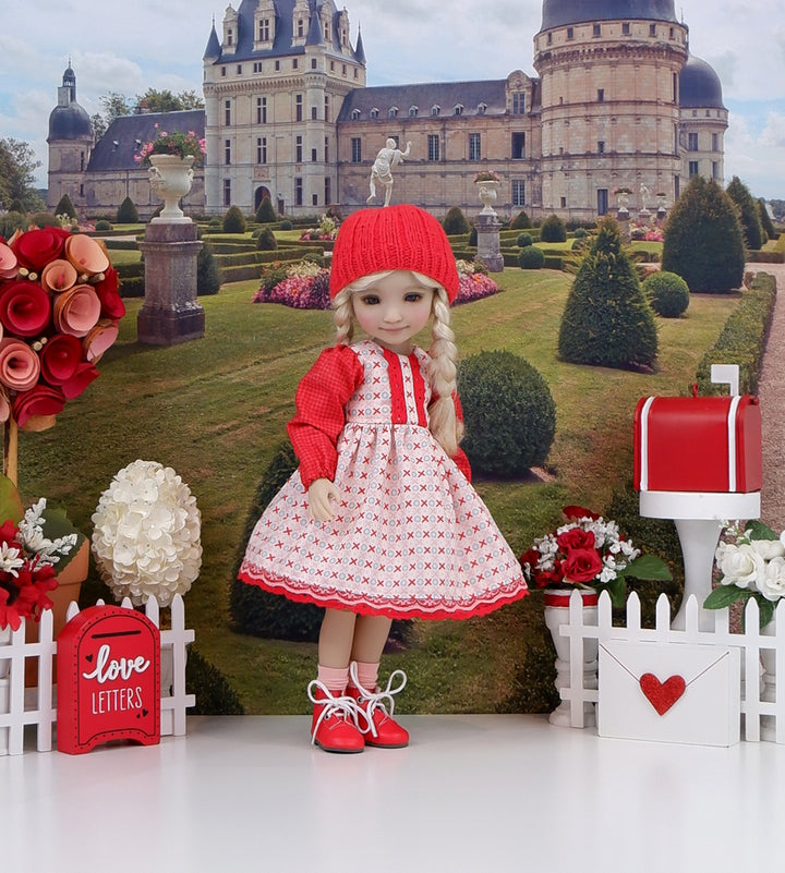 Cross My Heart - dress ensemble with boots for Ruby Red Fashion Friends doll